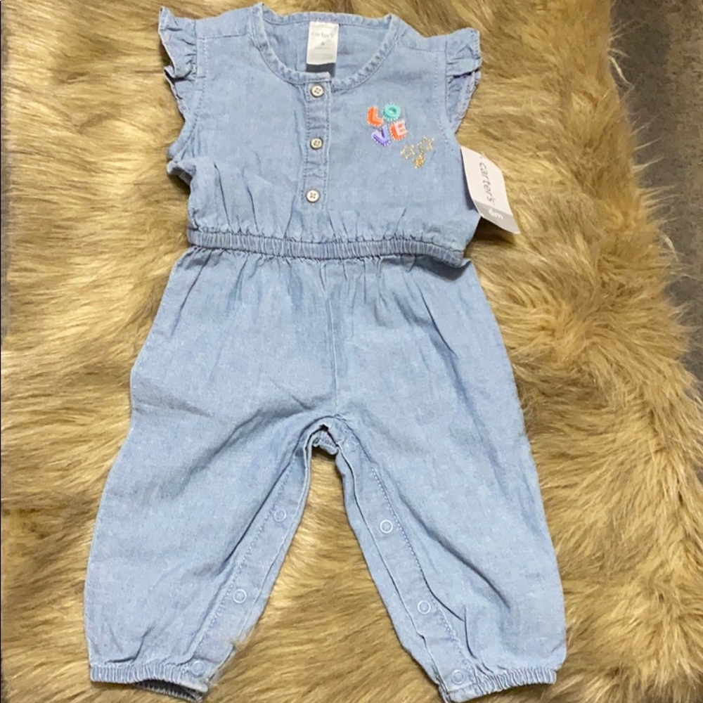 New with tag Carter infant jumpsuit 6m 12.5-17lbs